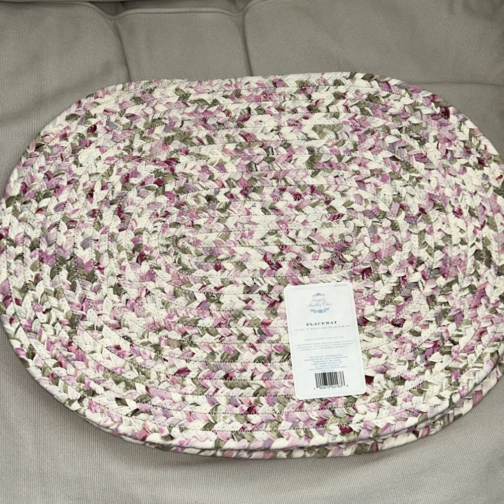 Set of 4 Vintage Simply Shabby Chic Rachel Ashwell Braided Placemats #1